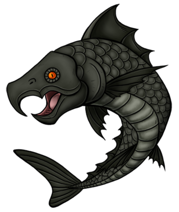 "Hey, what if I took a Dunkleosteus and a snapping turtle and combined them into one super armoured bitey thing?" And so Guillojaw was created. I'm rather fond of its brutal simplicity.