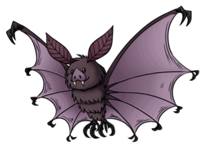 The inspiration for Nocctaire came from a medieval illustration I found of a bat. I spruced it up with some moth features and wings that vaguely suggested a spider's web to give it a spooky Halloweeny motif.
