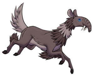 Galloparr's design combines traits of musk deer, llamas and obsolete reconstructions of an extinct mammal called Macrauchenia.