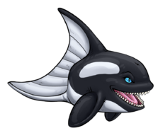 Orcacro's design combines traits of a killer whale with a paleozoic fish called Sphenonectris.